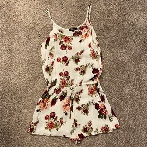 White floral romper